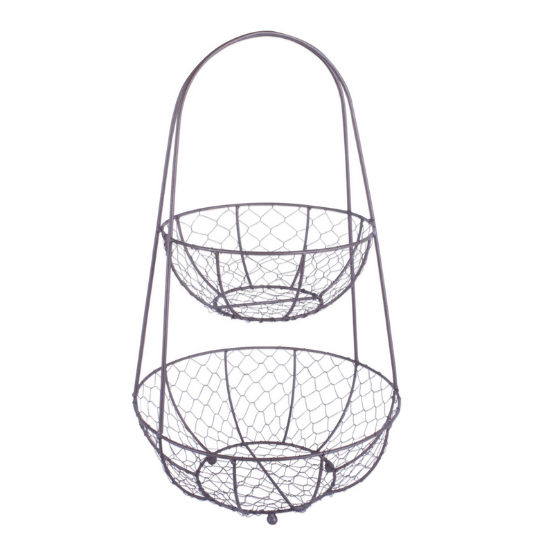 Rustic Bronze Chicken Wire Tiered Stand