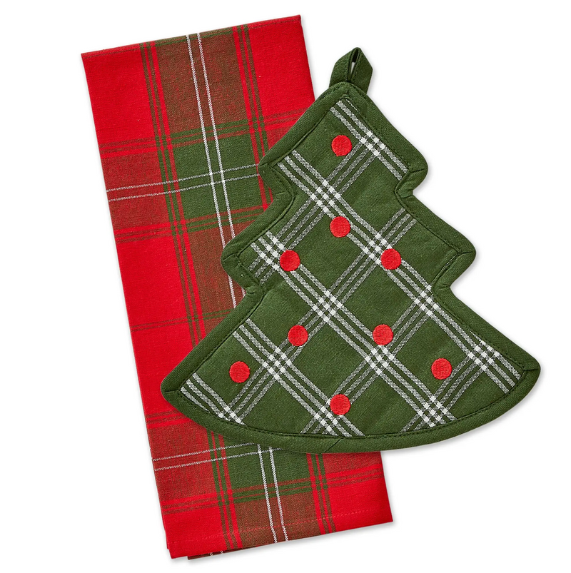 O Christmas Tree Potholder Gift Set