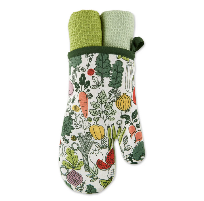 Fresh Veggies Oven Mitt Gift Set