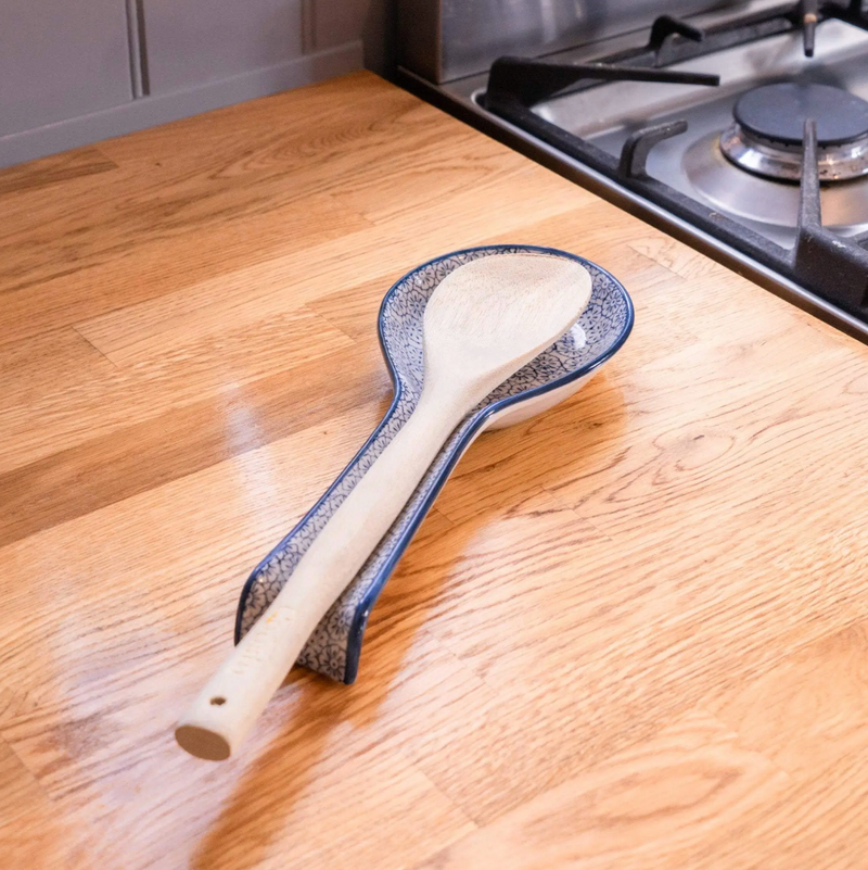 Blue Floral Spoon Rest