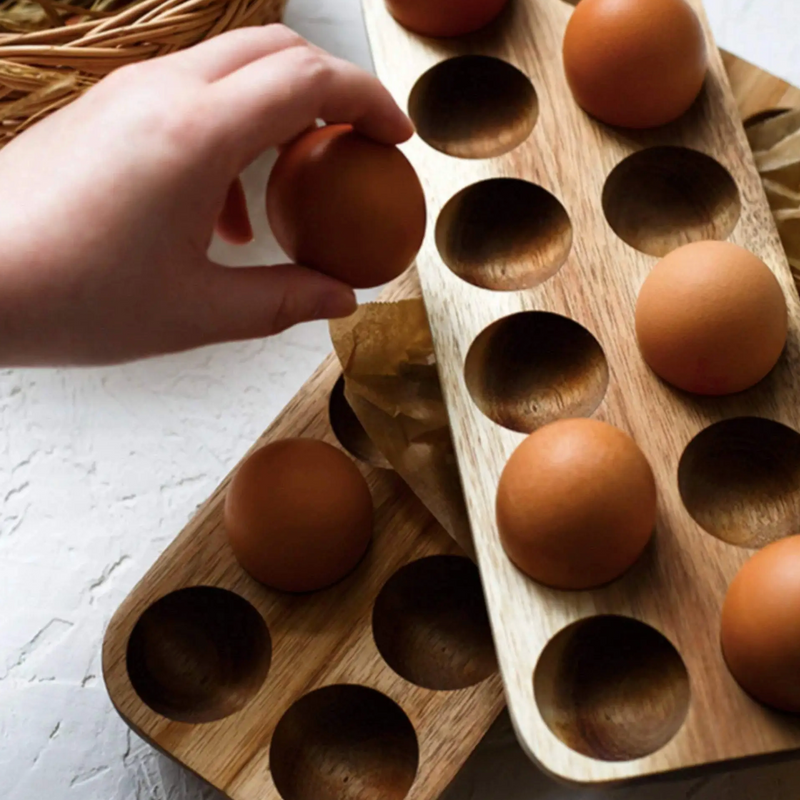 Wooden Egg Storage Tray