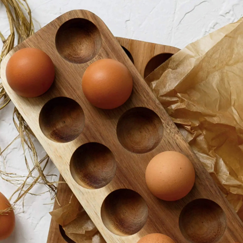 Wooden Egg Storage Tray