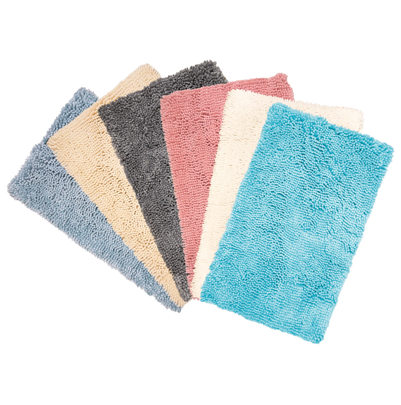 Bella Aqua Chenille Bath Rug