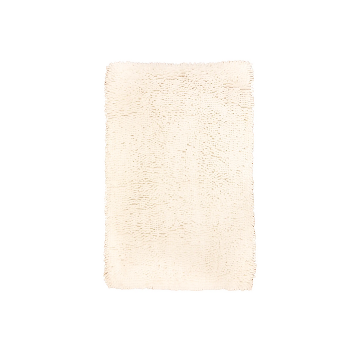 Bella Ivory Chenille Bath Rug