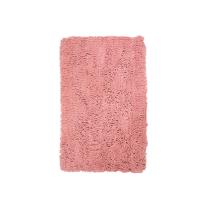 Bella Dusty Rose Chenille Bath Rug