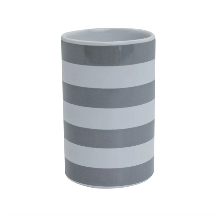 Grey Stripe Toothbrush Tumbler