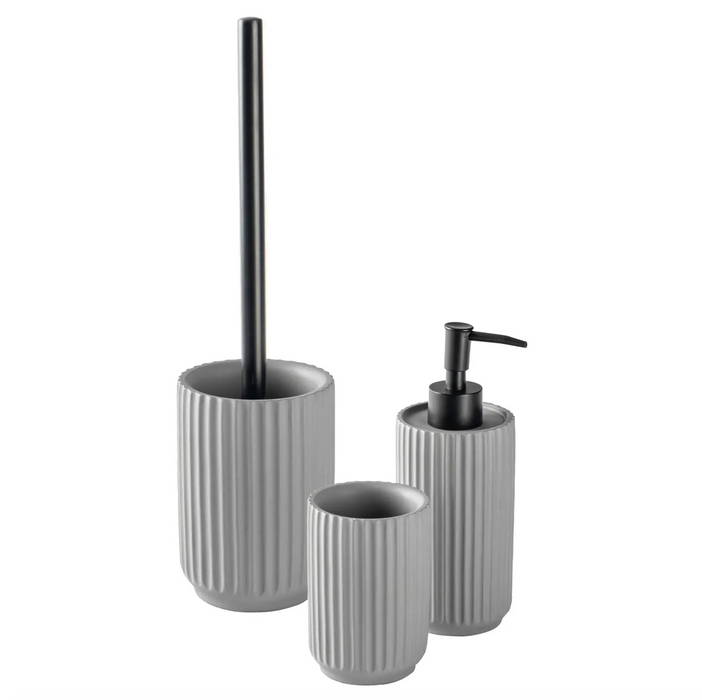 Concrete Grey Toilet Brush & Holder Set