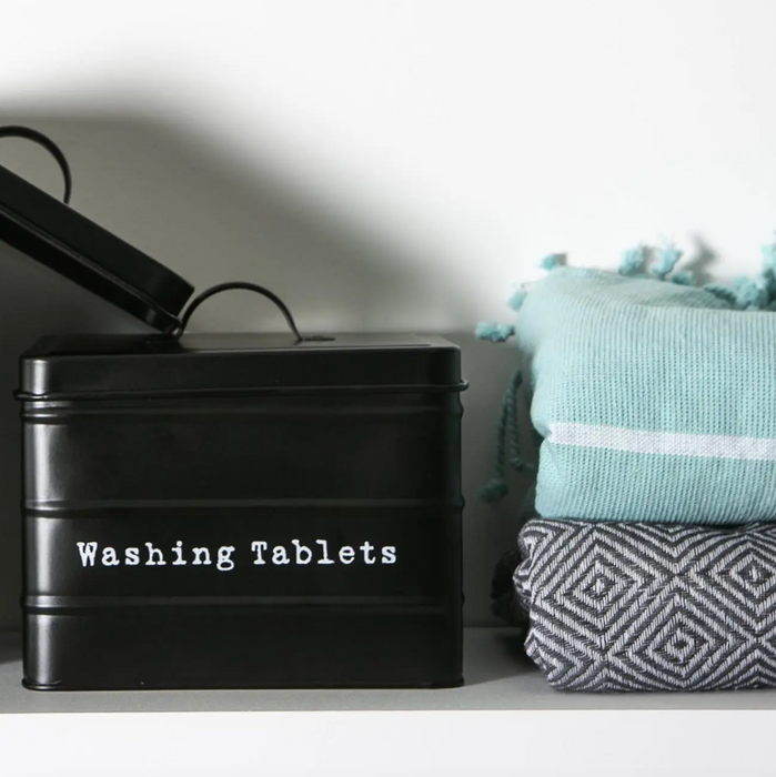 Metal Washing Tablets Storage Tin