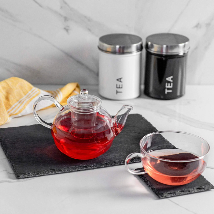 Tea-For-One Tea Pot + Cup Strainer Set