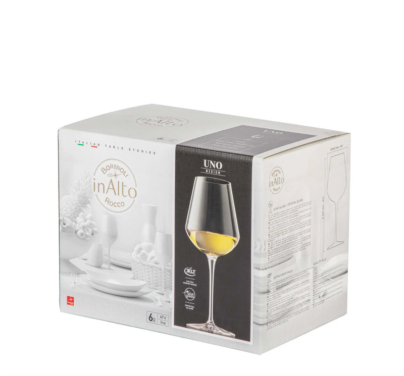 White Wine Glasses, Set of 6