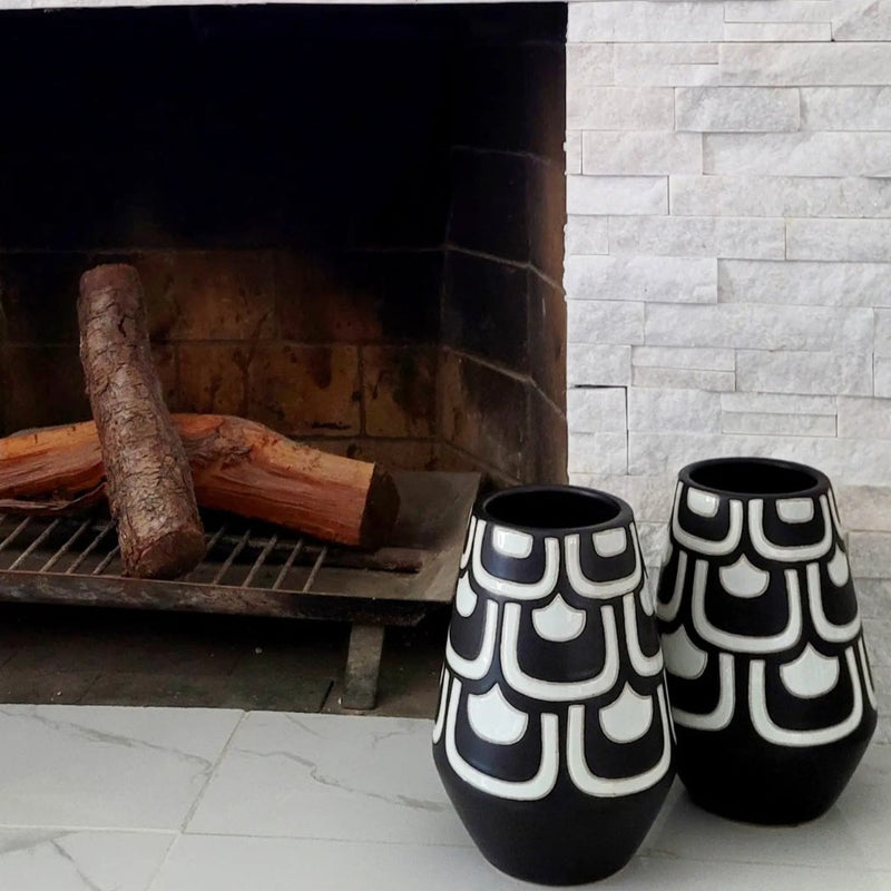 Vintage Stoneware Vase Set